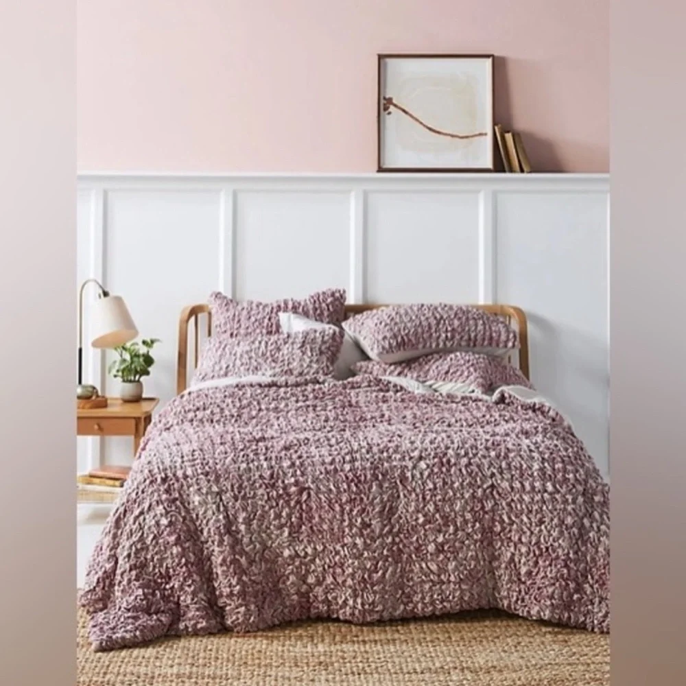 Anthropologie Textured Square Pillow Euro Sham, NIP